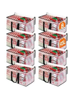 BlissTotes Moving Bags, 93L 8-Pack Storage Bags, Moving Box Heavy Duty Extra
